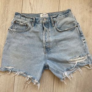 AGOLDE Riley High Rise Slim Leg Shorts